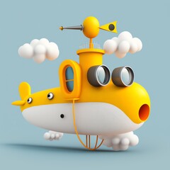 Yellow Sub Created with Generative AI