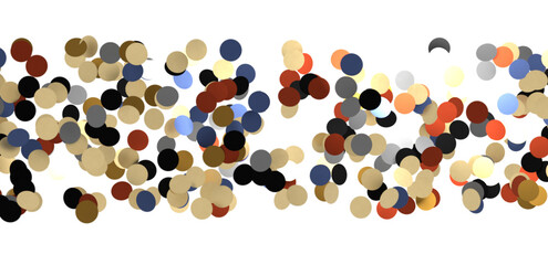  Colorful confetti on white background