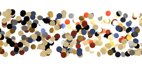  Colorful confetti on white background