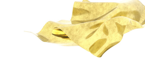 Fototapeta premium gold cloth background texture. 3D illustration. - png transparent