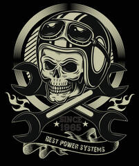 Custom motorcycle typography t shirt design