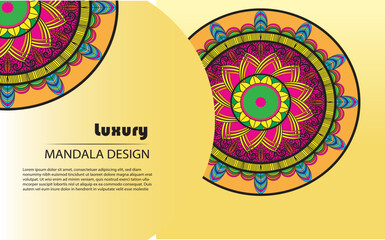 Luxury mandala background with colorful  pattern decorative mandala for print, poster, cover, brochure, flyer, banner.