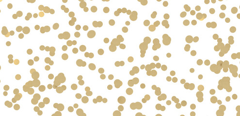 Gold confetti background, isolated on transparent background