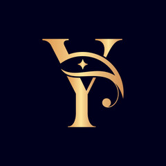 women fashion hotel luxury logo letter Y