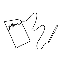 Paper sheets pile with abstract written text