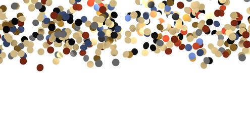 Glittering golden confetti png. Glittering golden confetti falls from above on transparent background. Celebrate festivals.