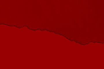 Fototapeta Torn red paper with shadow. Contrast. isolated. obraz