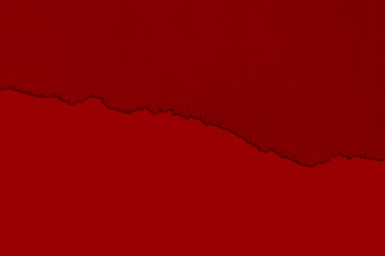 Torn red paper with shadow. Contrast. isolated.