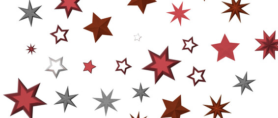 Holiday golden decoration, glitter frame isolated - in red