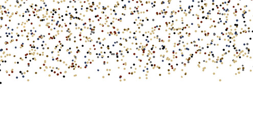 Multicolored paper confetti on transparent background. Realistic confetti flying. Colorful scattered items to holiday decorations. - in 3d png