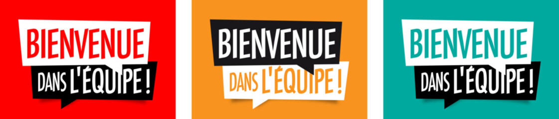 Bienvenue dans l'équipe