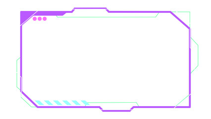 Abstract HUD sci-fi display interface tech frame digital technology element