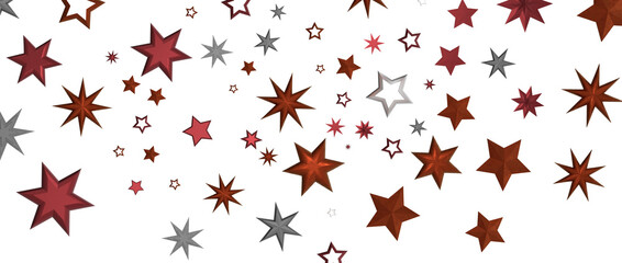 Festive christmas card. Isolated illustration white background. - in red