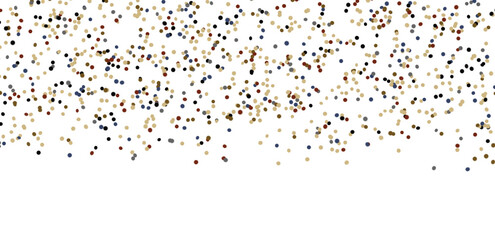 Multicolored paper confetti on transparent background. Realistic confetti flying. Colorful scattered items to holiday decorations.