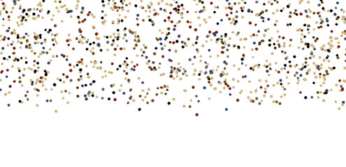 Fototapeta premium Multicolored paper confetti on transparent background. Realistic confetti flying. Colorful scattered items to holiday decorations.