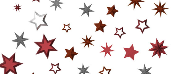 golden stars - in red