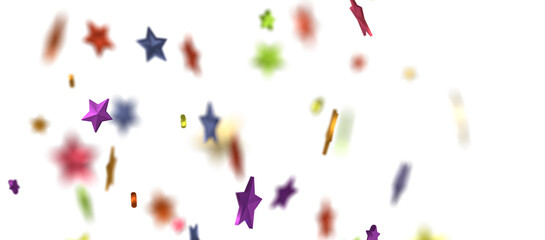 Holiday colour decoration, glitter frame isolated - png