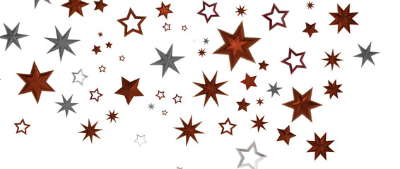 golden stars - in red