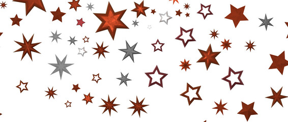 golden stars - in red