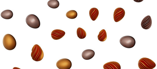 Abstract luxury golden easter eggs isolated