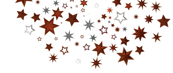 Festive christmas card. Isolated illustration white background. - in red