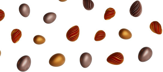 Abstract luxury golden easter eggs isolated