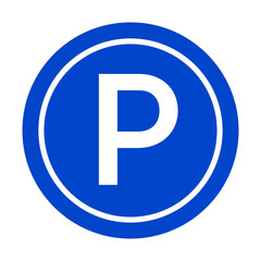Round parking icon. Parking lot. Vector.
