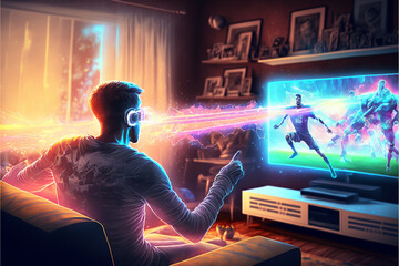 revolutionary 3D technology that allows viewers to experience live soccer sports as if they were in the stadium. It provides an immersive experience with realistic visuals and sound, generative ai