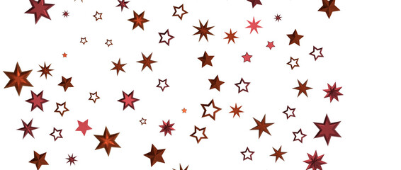 Holiday golden decoration, glitter frame isolated - in red