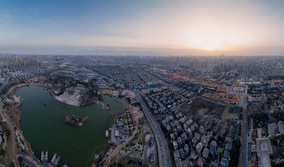 view of the xi'an city - obrazy, fototapety, plakaty