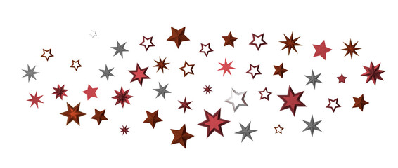 Holiday golden decoration, glitter frame isolated - in red
