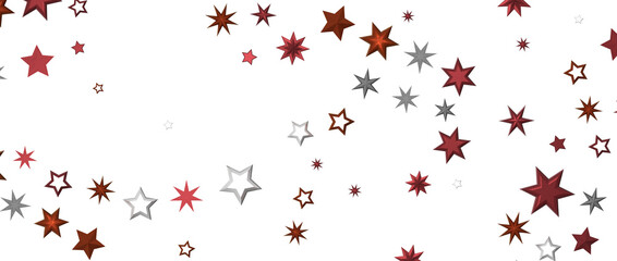 Festive christmas card. Isolated illustration white background. - in red