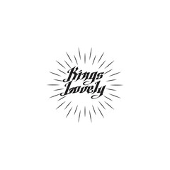 kings lovely modern music brand logo