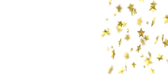 stars. Confetti celebration, Falling golden abstract decoration for party, birthday celebrate,