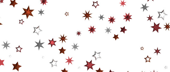 golden stars - in red