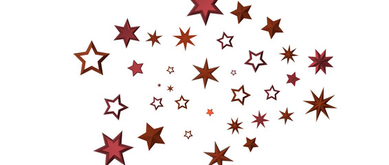 Fototapeta premium Holiday golden decoration, glitter frame isolated - in red
