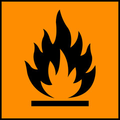 Highly Flammable Symbol Sign ,Vector Illustration, Isolate On White Background Label .EPS10