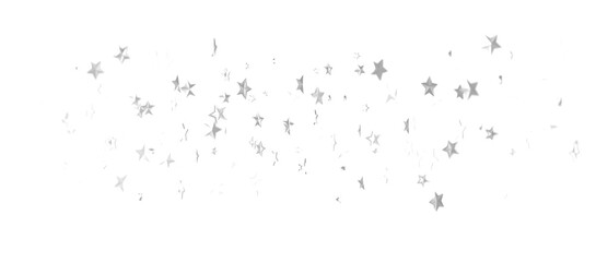 Holiday silver decoration, glitter frame isolated -