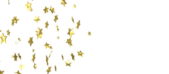 Holiday golden decoration, glitter frame isolated -