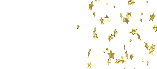 Holiday golden decoration, glitter frame isolated - png