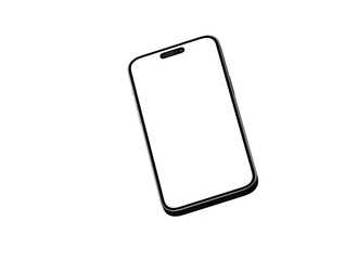 Smartphone frame less blank screen. Mockup generic device.