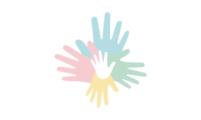 Hands, family, team, group, logo