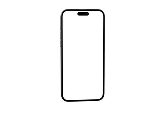 3d smartphone with blank screen isolated