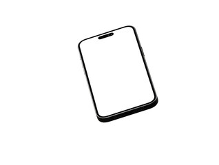 Smartphone frame less blank screen. Mockup generic device.