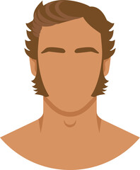 Face of retro man with sideburns