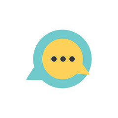 chat icon design vector template