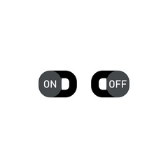 On and off buttons. On and off icons. Simple style poster background symbol. brand logo design element. On and off t-shirt printing. Vector for sticker.