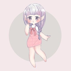 Cute Shy Girl Chibi