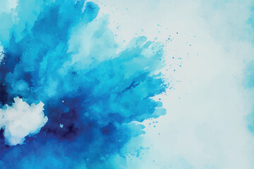 Abstract blue watercolor background design