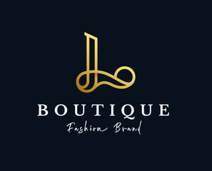 Luxury Letter L logo design vector illustration